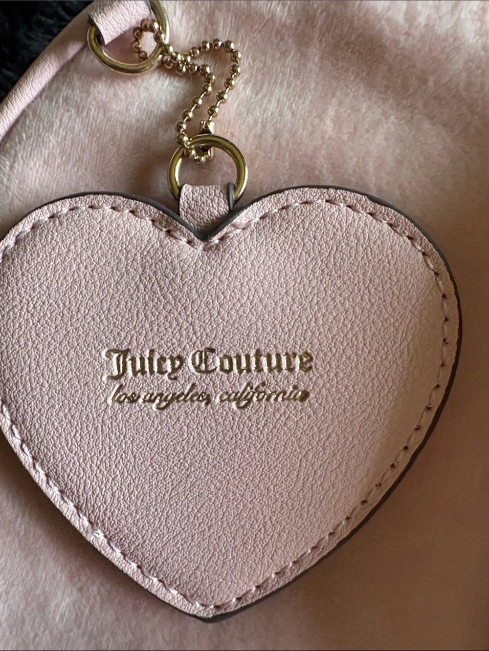 Juicy Couture Light Pink Mini Backpack with Heart Charm